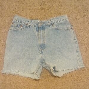 Levi's Blue Jean Shorts Distressed Cut-Off Hem